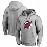 Men's Customized New Jersey Devils Gray All Stitched Pullover Hoodie,baseball caps,new era cap wholesale,wholesale hats